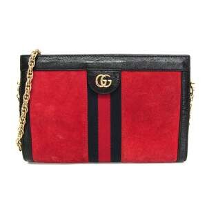 Gucci Ophidia Chain Shoulder Bag Suede #245454G82B
